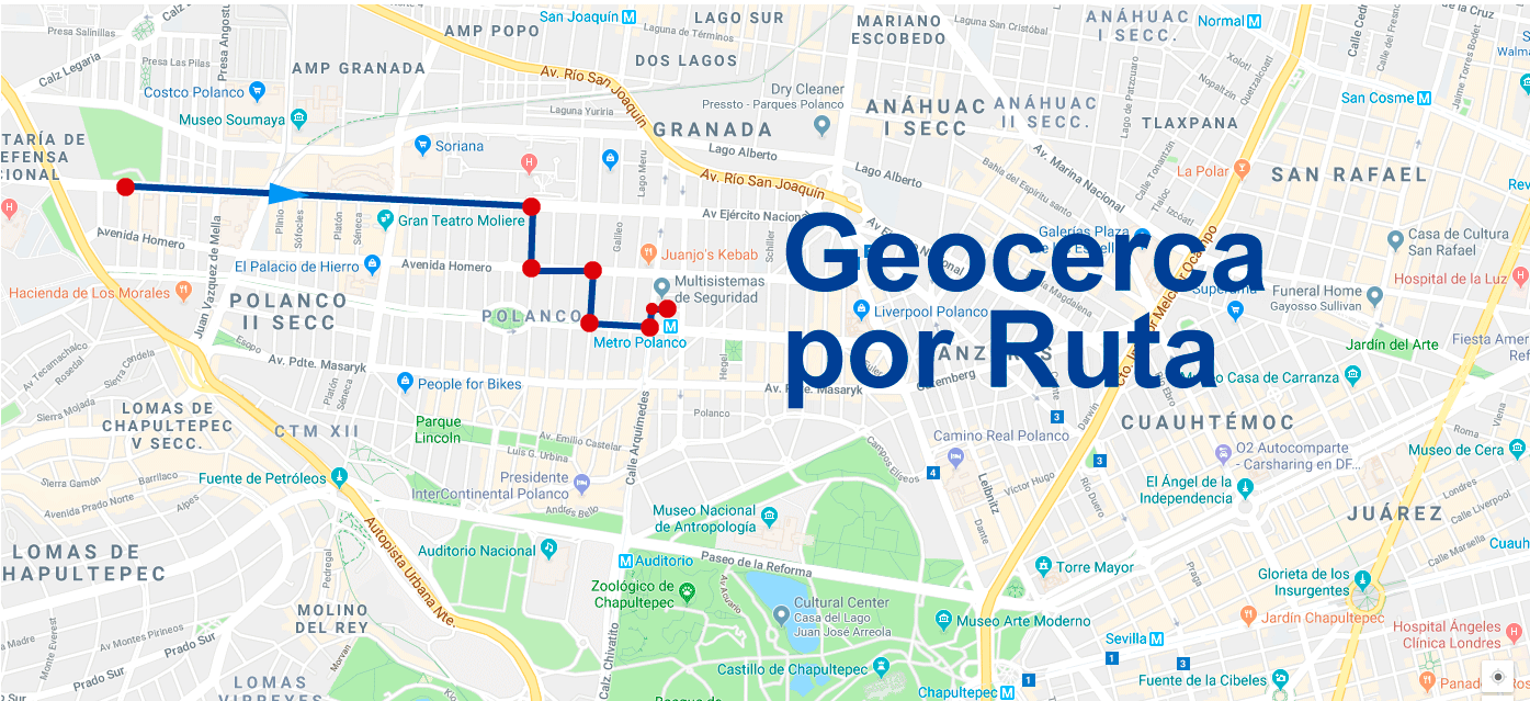 Geocerca por ruta